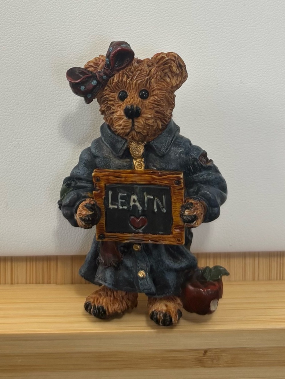 Vintage 1995 Boyds Bears & Friends "Ms. Bruin Teacher" Resin Pin, Teacher Brooch